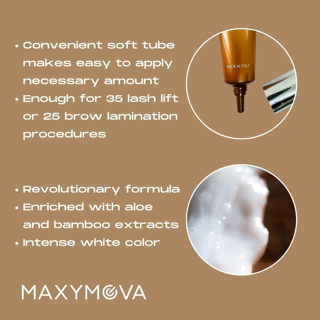 Maxymova Step 1 Supreme Lift Perm Cream for Brow and Lash Lamination - 10ml tube — slika 1