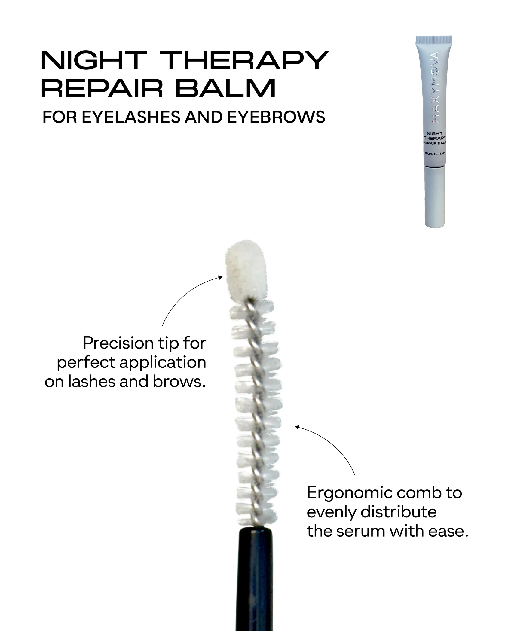 NIGHT THERAPY REPAIR BALM FOR LASHES & BROWS. NOURISHING AND STRENGTHENING TREATMENT — slika 1